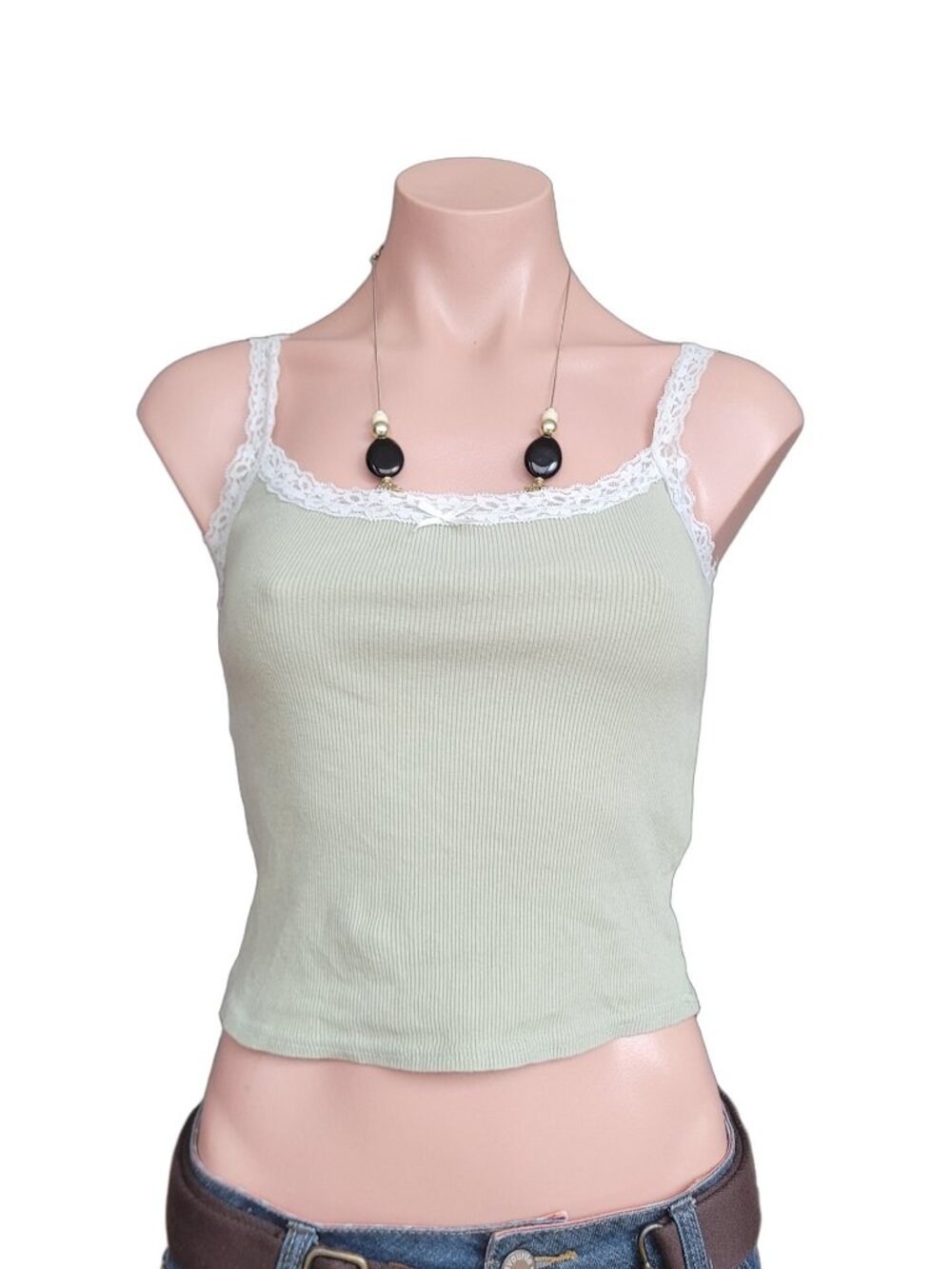HOLLISTER Green Lace Tank Top (XS)